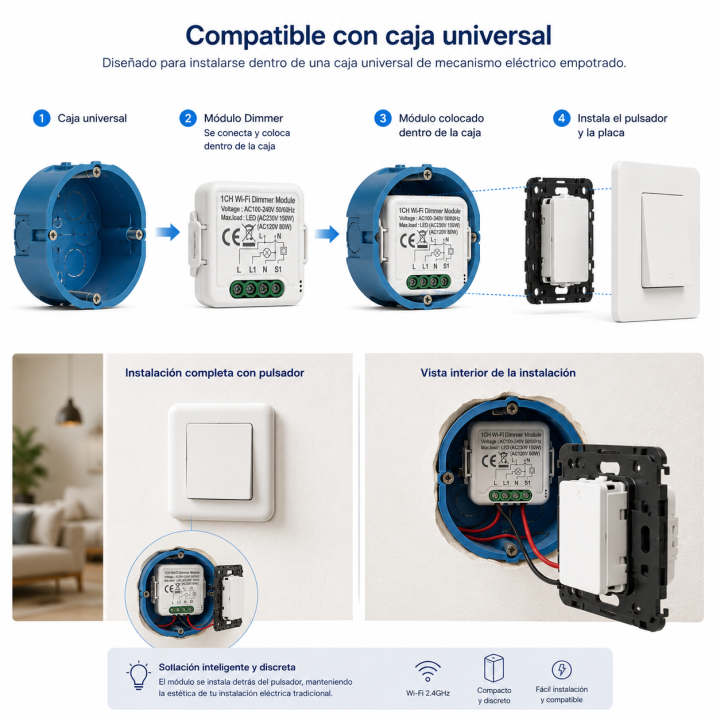 Relé wifi dimmer — instalacion