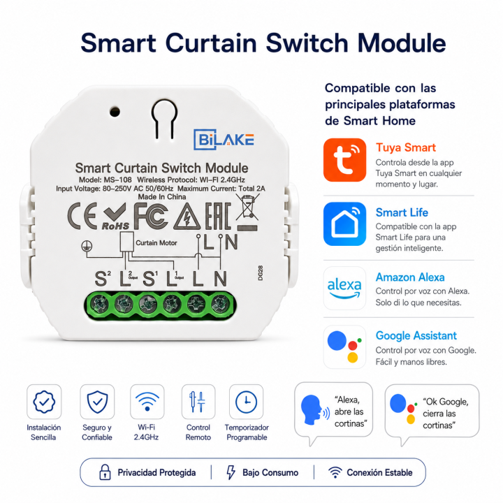 Relé wifi para persiana — infografia