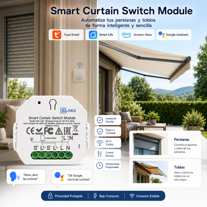 Relé wifi para persiana — ambiente