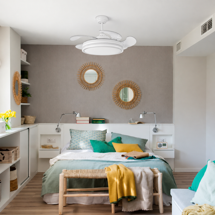 Ventilador de techo Calima Retráctil Plus — ambiente
