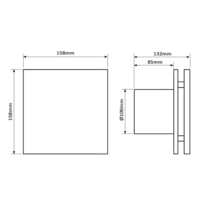 Extractor de baño WW-100H — diagrama