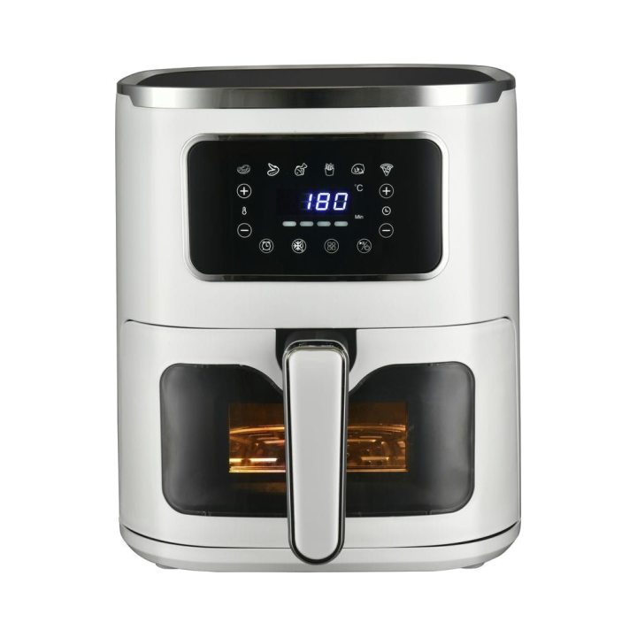 Freidora sin aceite digital 5 L Blanca — frontal