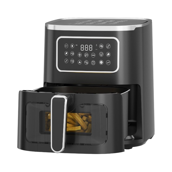 Freidora sin aceite digital 5 L Negra — detalle